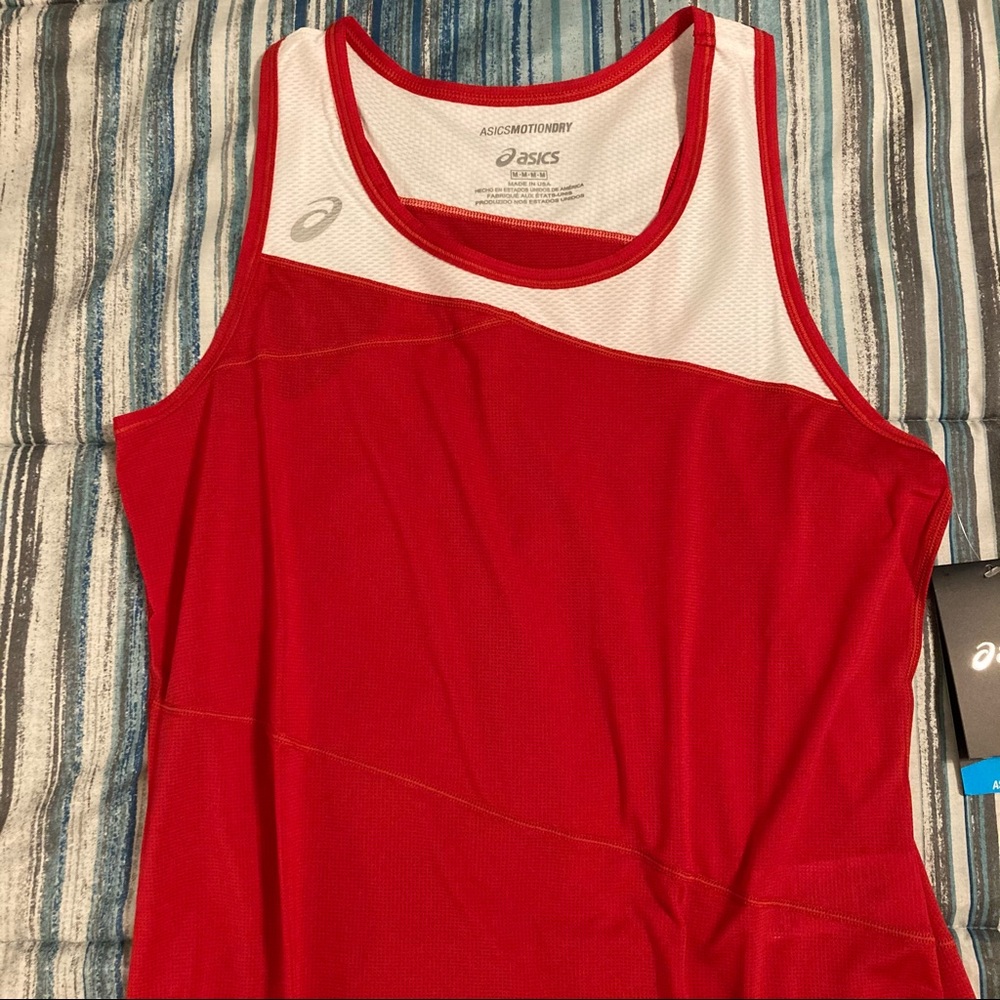 ASICS Gym Workout Fitness Mesh Jersey Tank Top - Picture 7 of 8
